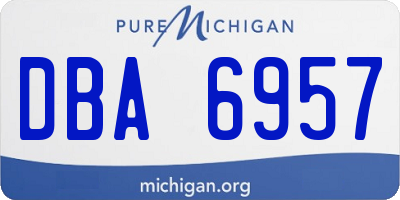 MI license plate DBA6957