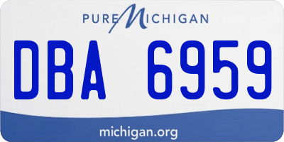 MI license plate DBA6959