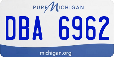 MI license plate DBA6962