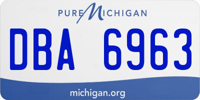 MI license plate DBA6963
