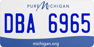 MI license plate DBA6965