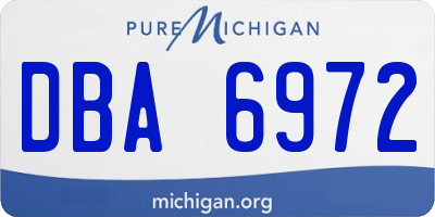 MI license plate DBA6972