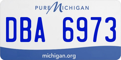 MI license plate DBA6973