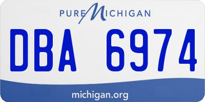 MI license plate DBA6974