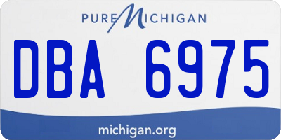 MI license plate DBA6975