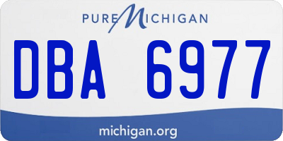 MI license plate DBA6977