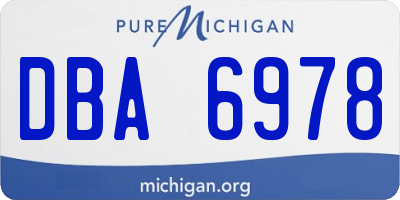 MI license plate DBA6978