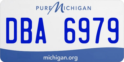 MI license plate DBA6979