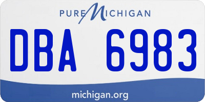 MI license plate DBA6983