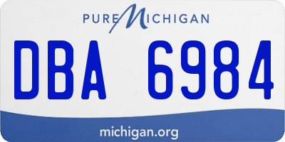 MI license plate DBA6984