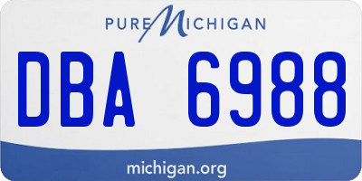 MI license plate DBA6988