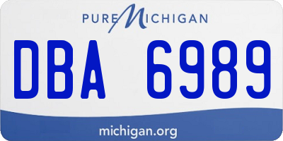 MI license plate DBA6989