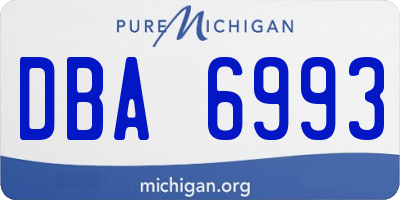 MI license plate DBA6993