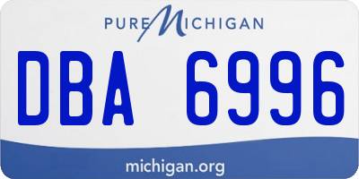 MI license plate DBA6996