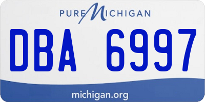 MI license plate DBA6997