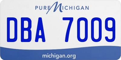 MI license plate DBA7009