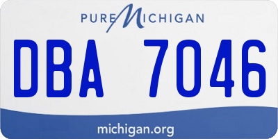 MI license plate DBA7046