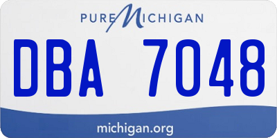 MI license plate DBA7048