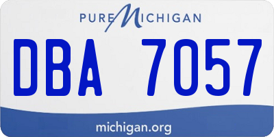 MI license plate DBA7057