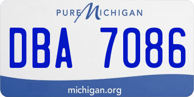 MI license plate DBA7086
