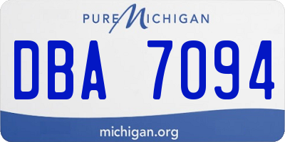MI license plate DBA7094