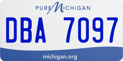 MI license plate DBA7097