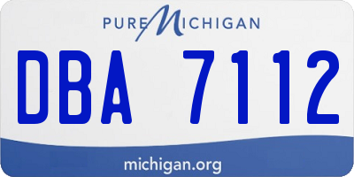 MI license plate DBA7112