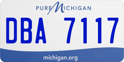 MI license plate DBA7117