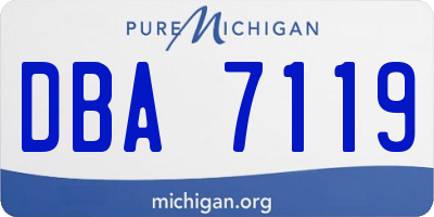 MI license plate DBA7119