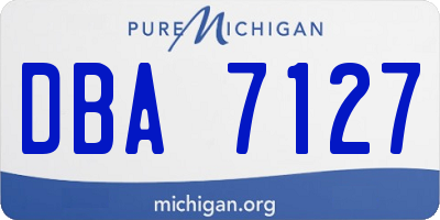 MI license plate DBA7127