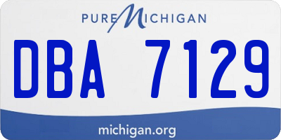 MI license plate DBA7129