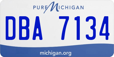 MI license plate DBA7134