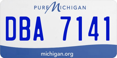 MI license plate DBA7141