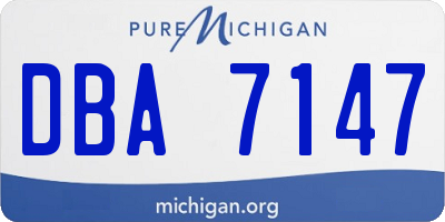 MI license plate DBA7147