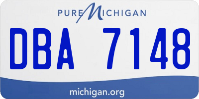 MI license plate DBA7148