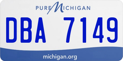 MI license plate DBA7149