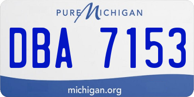 MI license plate DBA7153