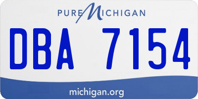 MI license plate DBA7154