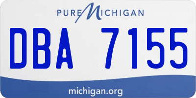 MI license plate DBA7155
