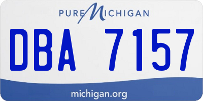 MI license plate DBA7157