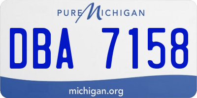 MI license plate DBA7158