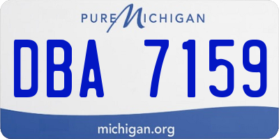 MI license plate DBA7159