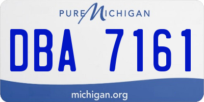 MI license plate DBA7161