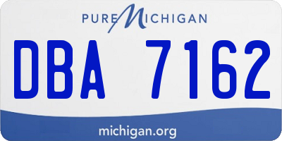 MI license plate DBA7162