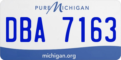 MI license plate DBA7163