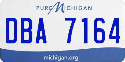 MI license plate DBA7164