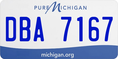 MI license plate DBA7167