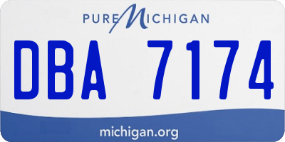 MI license plate DBA7174