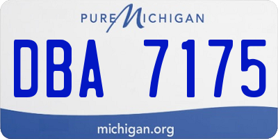 MI license plate DBA7175