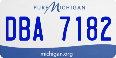 MI license plate DBA7182